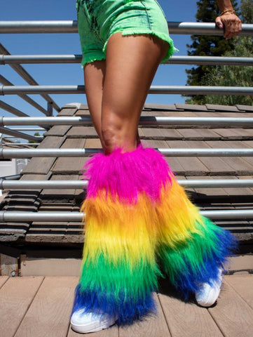 Kat furry rainbow hosiery 