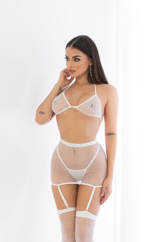 Sheer bra set wedding ready