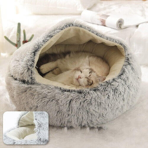 plush cat cave