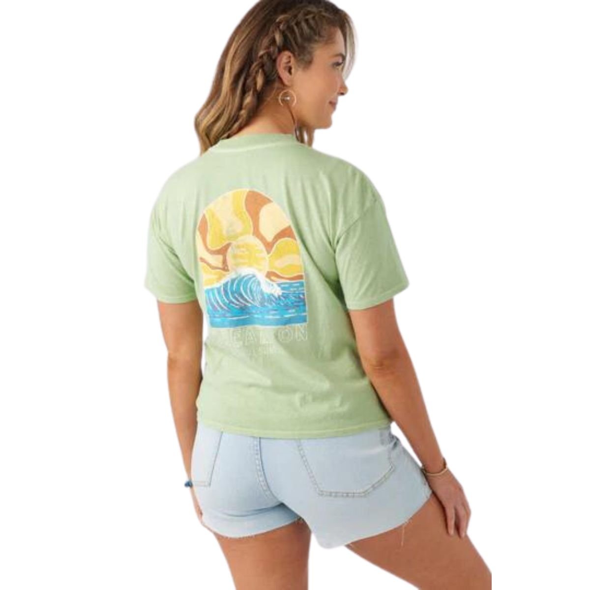 O'Neill Girls Just Surf Tee in Smoked Pearl