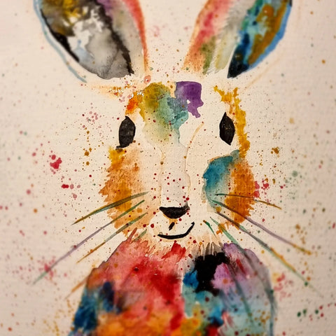 Osterhase in Aquarell