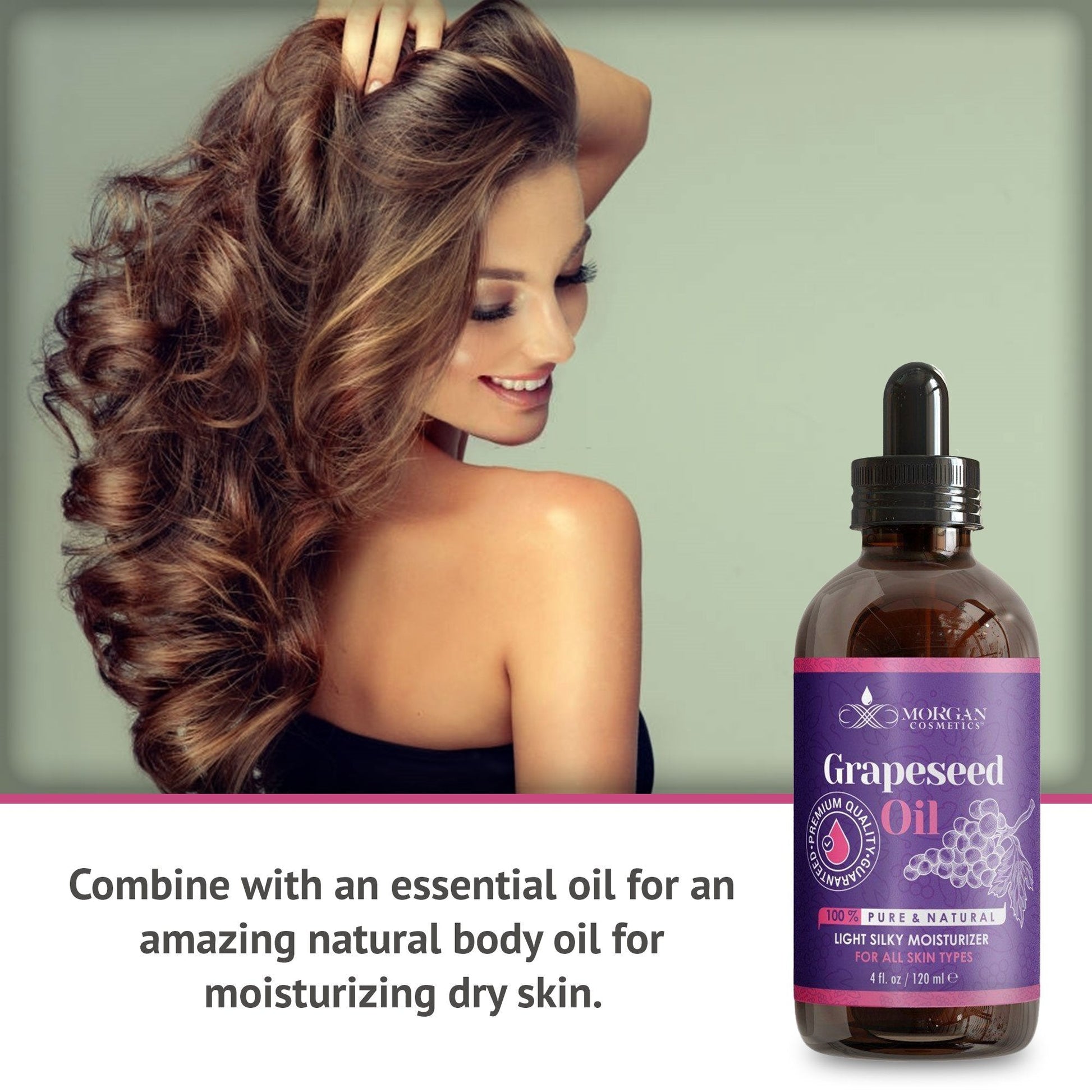 100% Pure Grapeseed Oil Antioxidant-rich Oil For all Skin types 4 fl o –  morgancosmeticsofficial