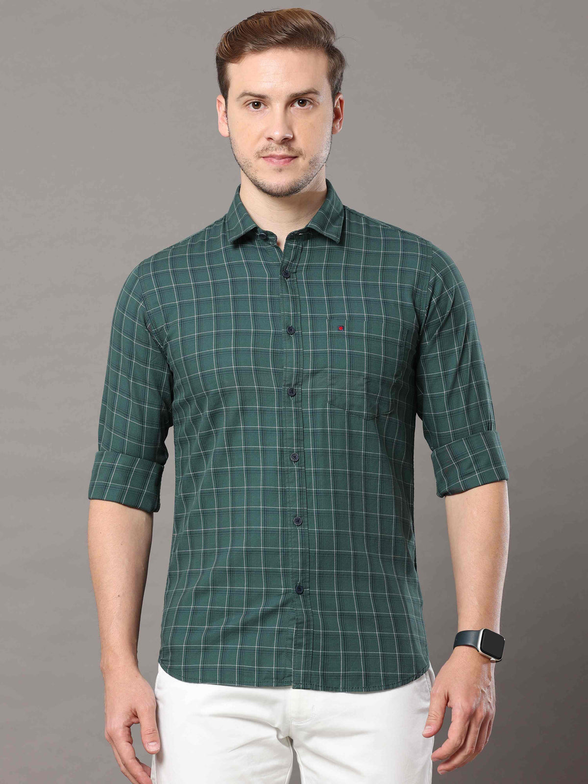 Shop Pista Green Panel Shirt for Men Online at Great Price – COOLCOLORS
