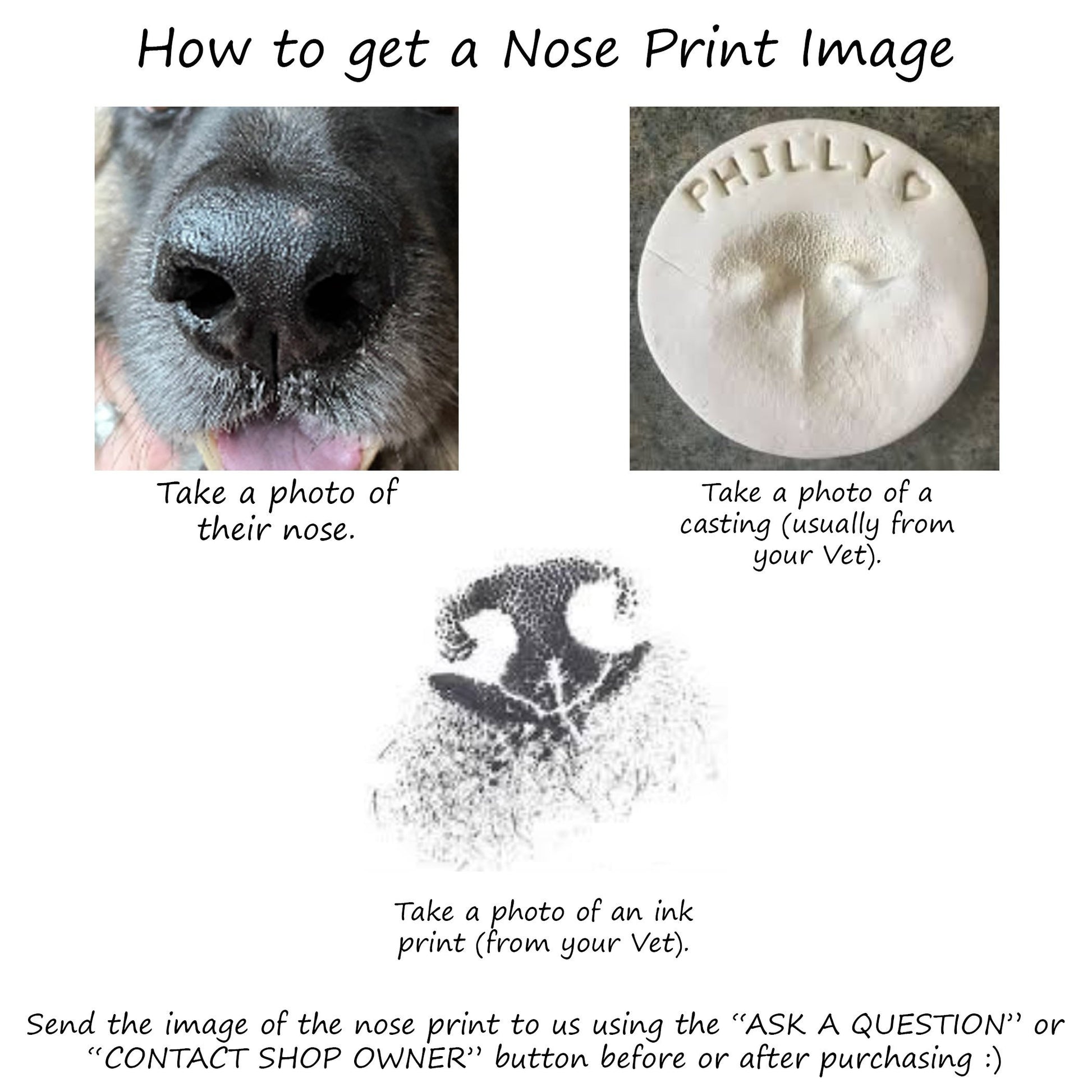 how can i print my dogs nose