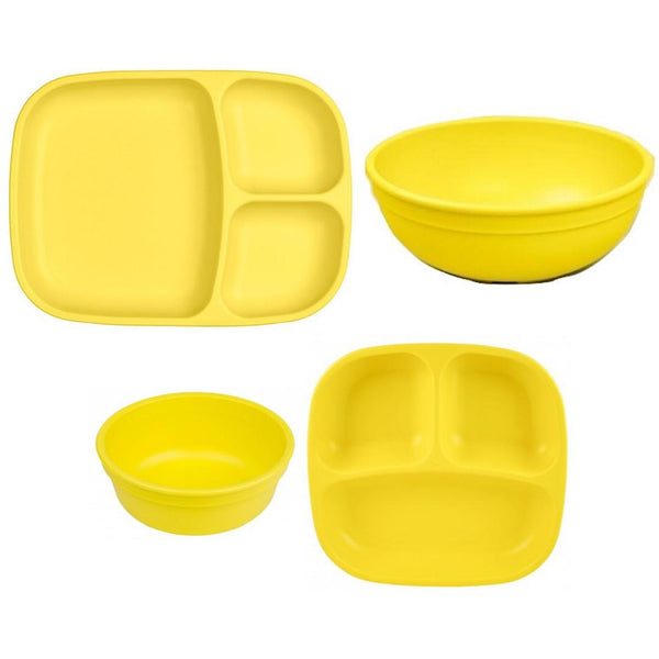 Re-Play 3 Pack Divided Plates - Primary Colors