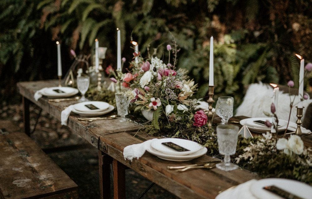 How to Plan a Boho Wedding table