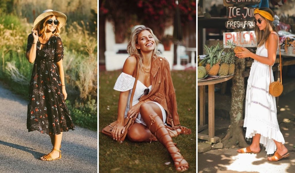 What shoes should you pair with a bohemian dress 3