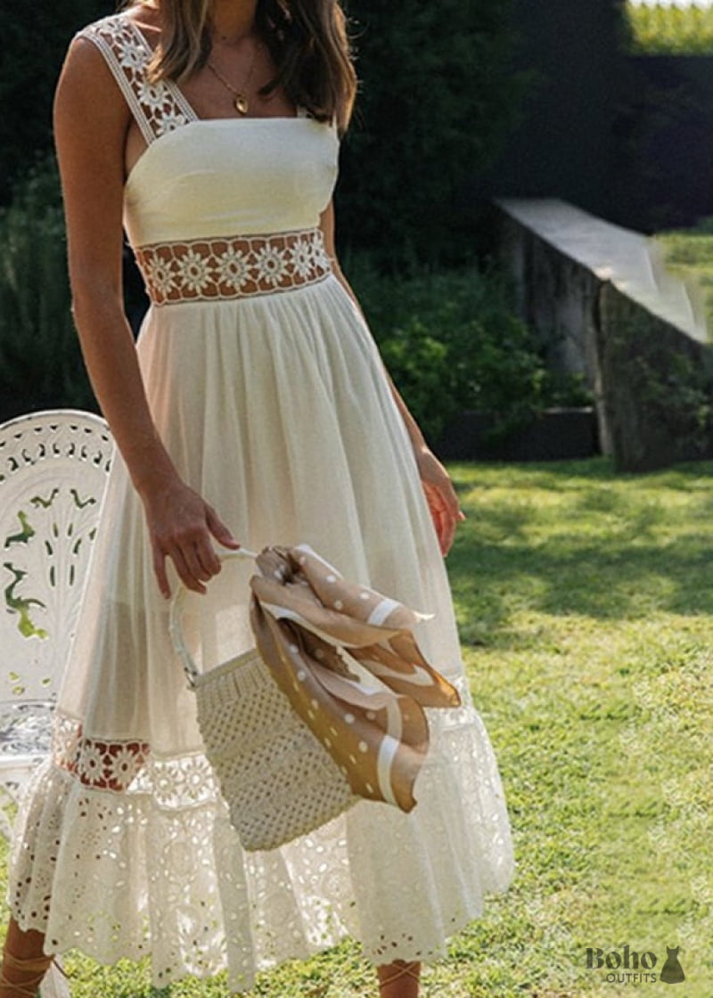 White Lace Maxi Dress