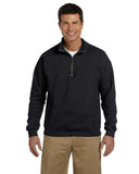 Gildan-G188-Adult Heavy Blend Vintage Cadet Collar Sweatshirt-BLACK