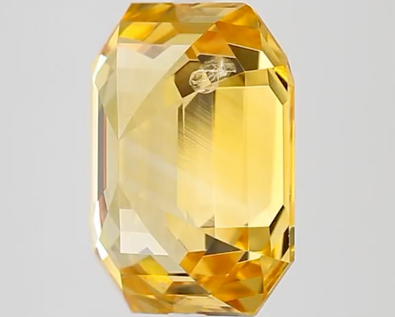 A 'Feather' inclusion within a yellow sapphire