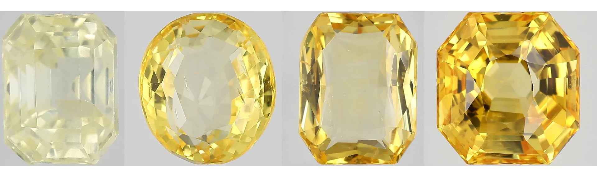 Ceylonese Yellow Sapphires of Different qualities
