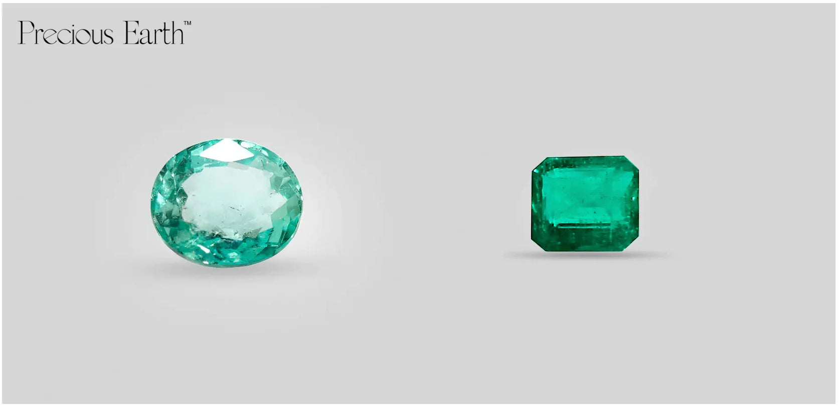 A Colombian and a Zambian Emerald (panna)