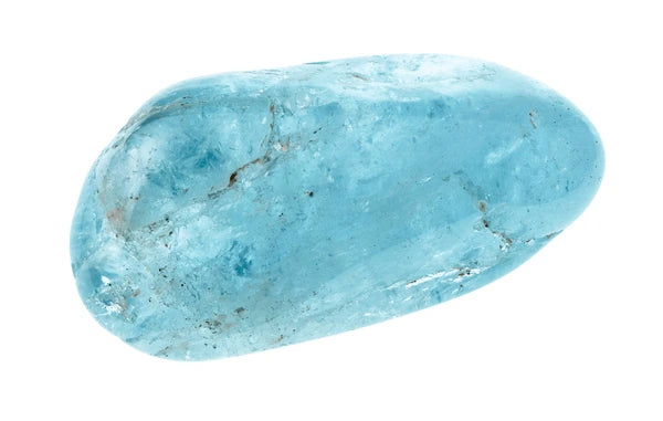 A rough aquamarine stone