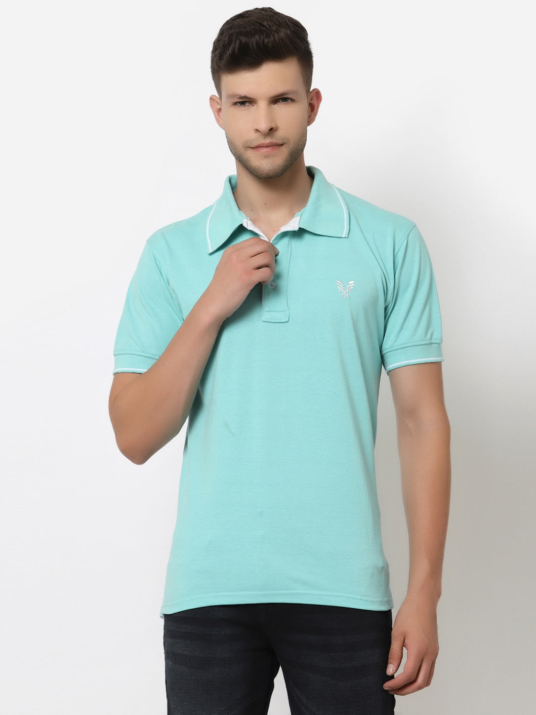 Regular Fit Solid Cotton Polo T-Shirt