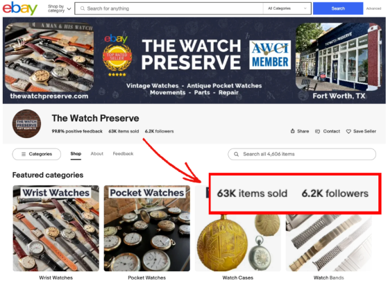 The Watch Preserve's EBay Store