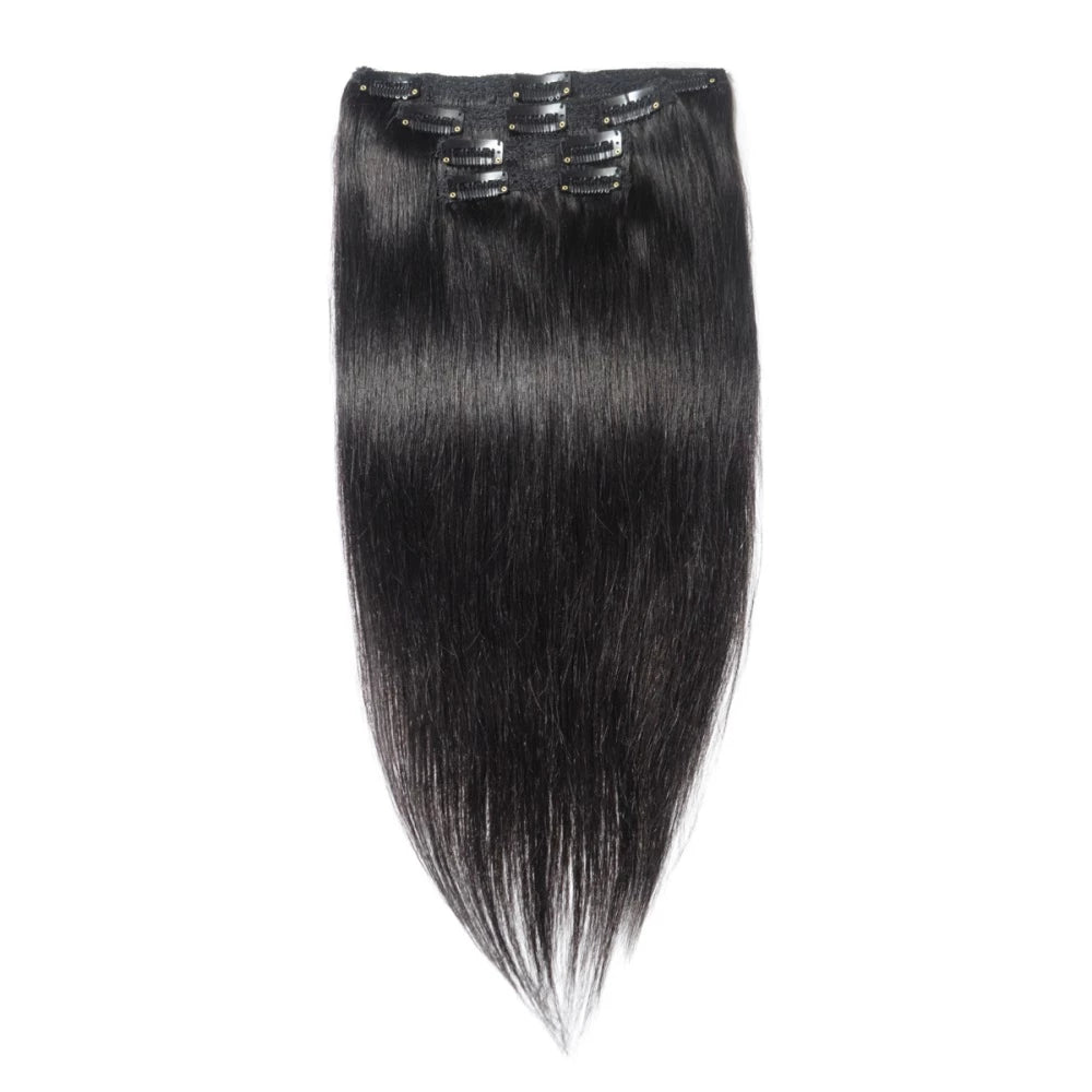 10pcs 120g Clip-Ins Straight Hair Extensions