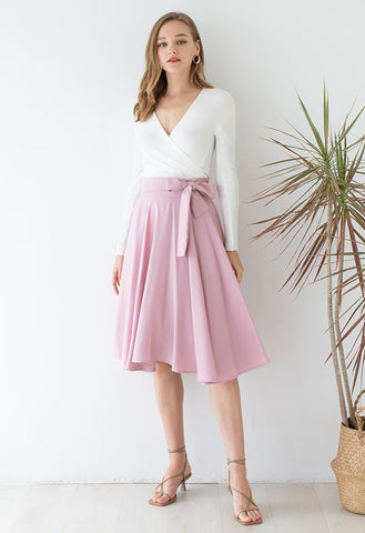 A Flared Skirt Top Strap Heels - Outfit to wear on a first date