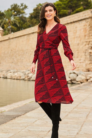 A V-Neck Dress with Boots - Outfit to wear on date