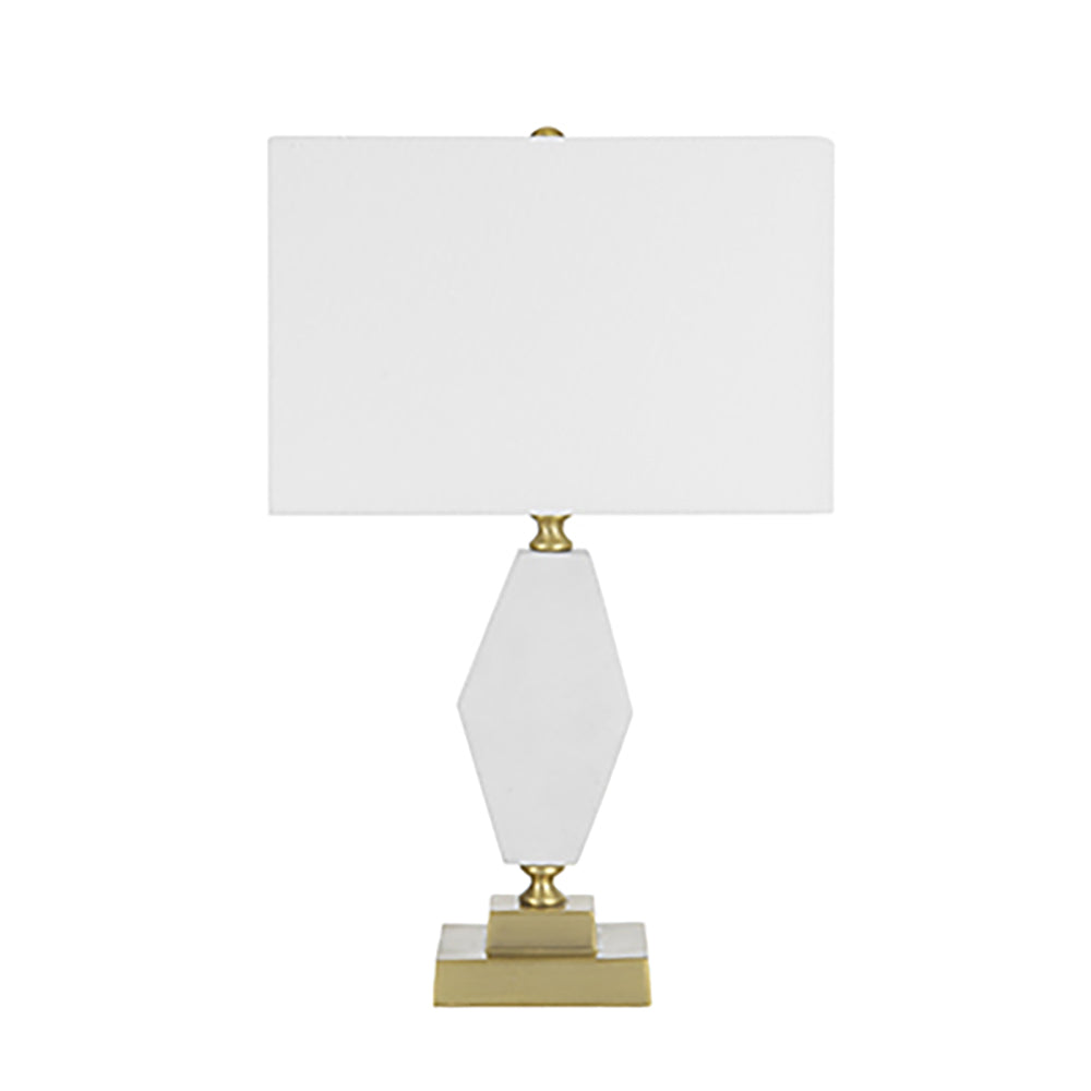 A&B Home 15" x 26" Bundle of 12 Brass Base Table Lamp With Rectangular White Shade