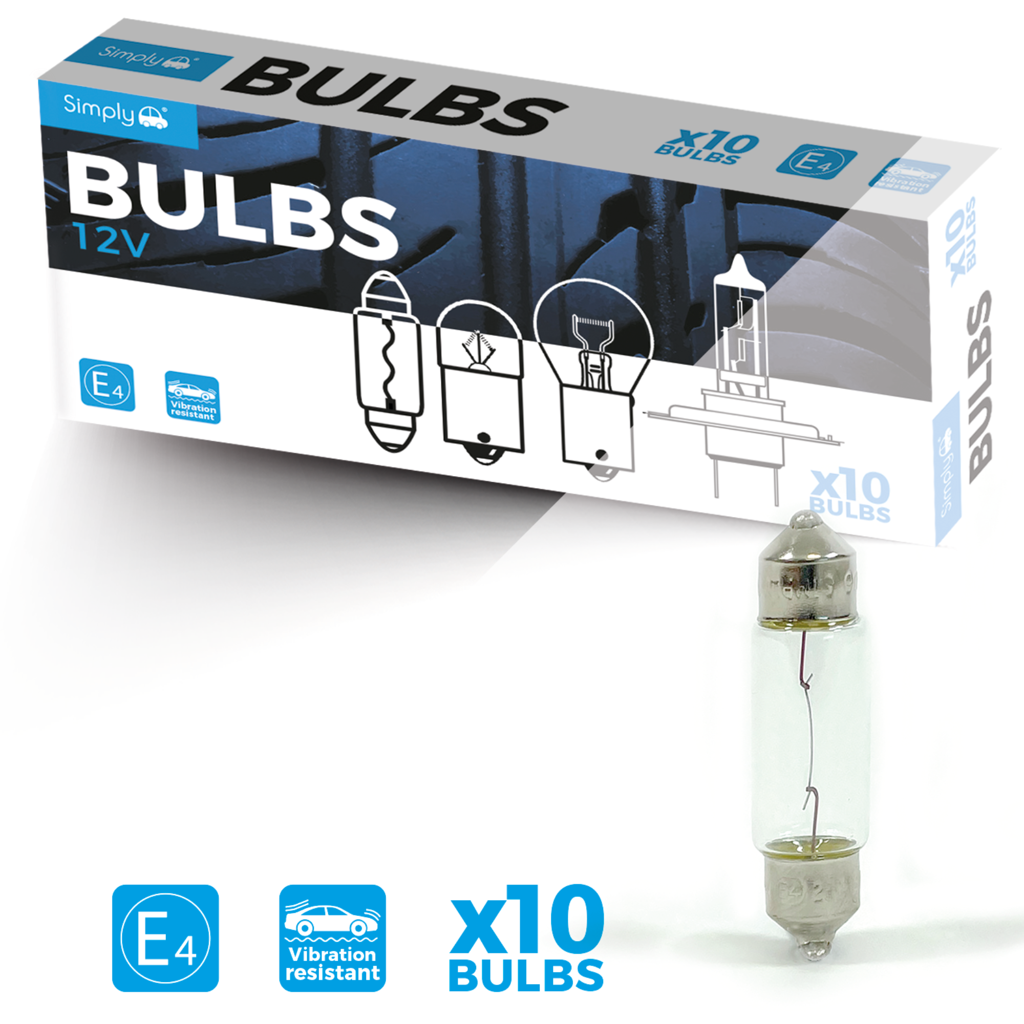 Festoon Bulb (265) 12v 10w, Bulbs
