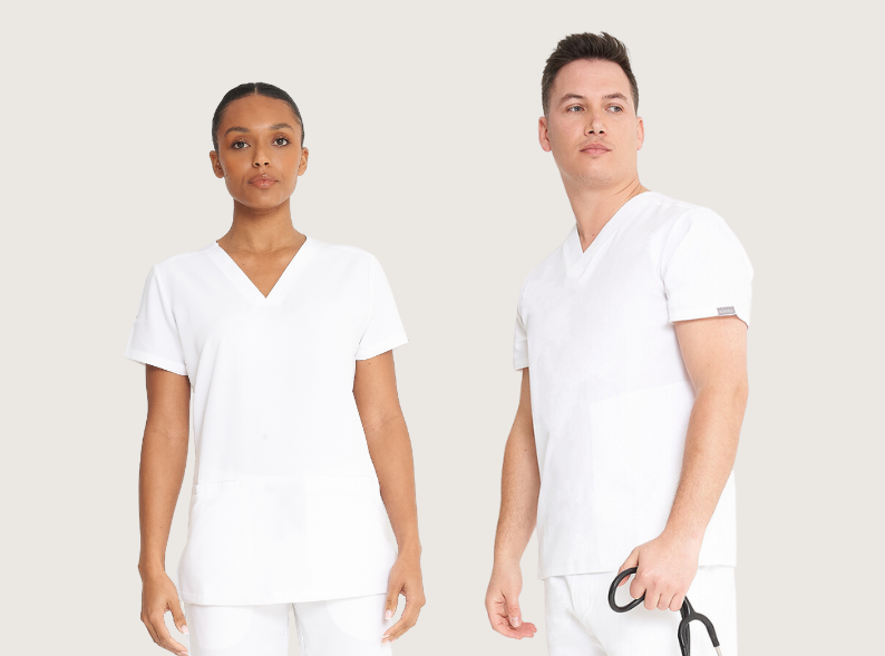 white scrubs