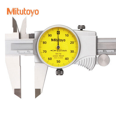 日本三丰Mitutoyo带表卡尺代表 高精度游标卡尺505-732 0-150mm/0.01mm/±0.02mm