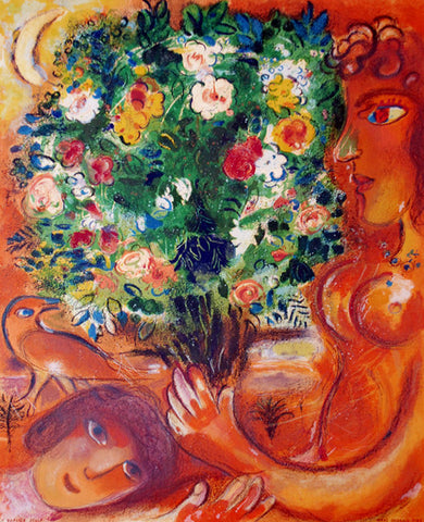 Charles Sorlier after Marc Chagall Femme au Bouquet (Women with Bouquet)