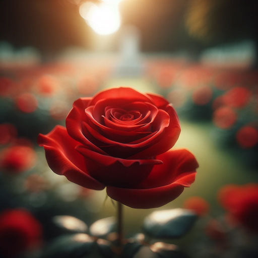 Red rose meaning & symbolism - showing a single red rose