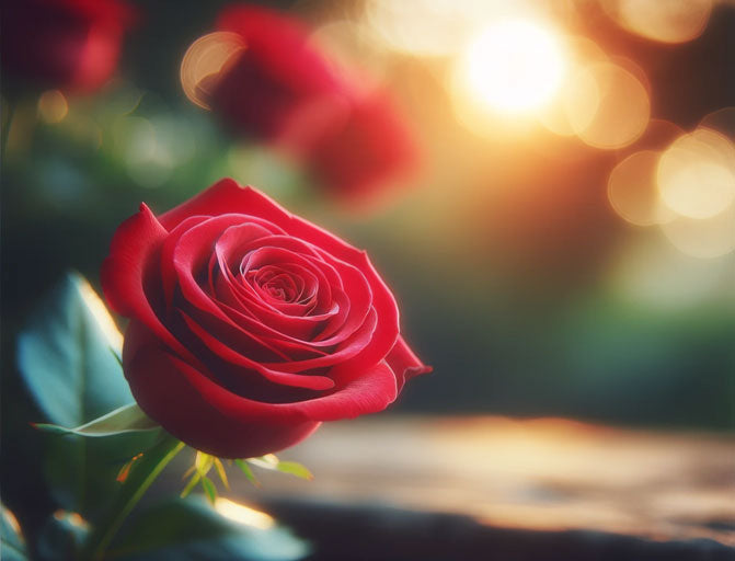 Single red rose meaning