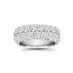 18k White Gold and Diamond Two Row Band