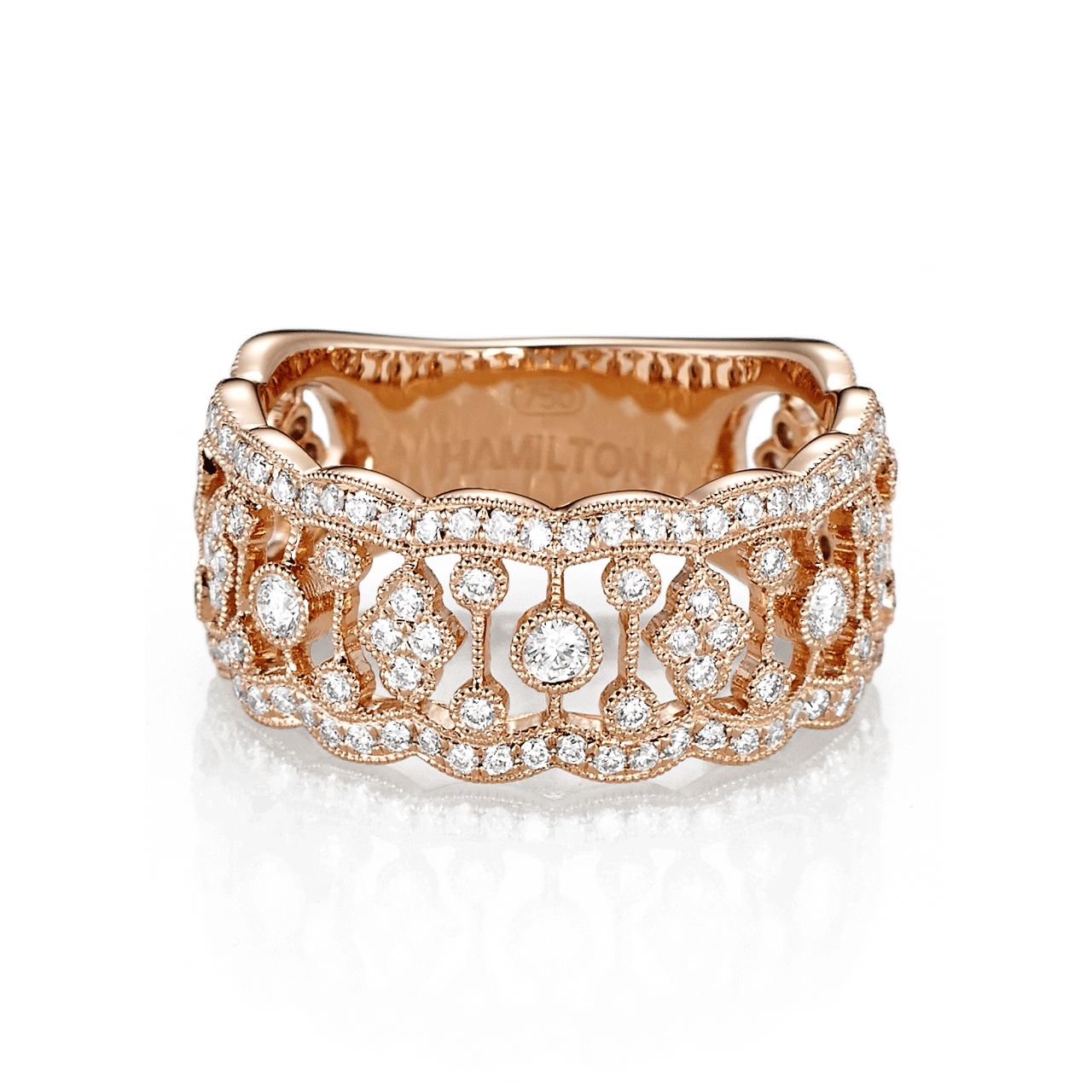 Heritage 18K Rose Gold and 133 Diamond Band
