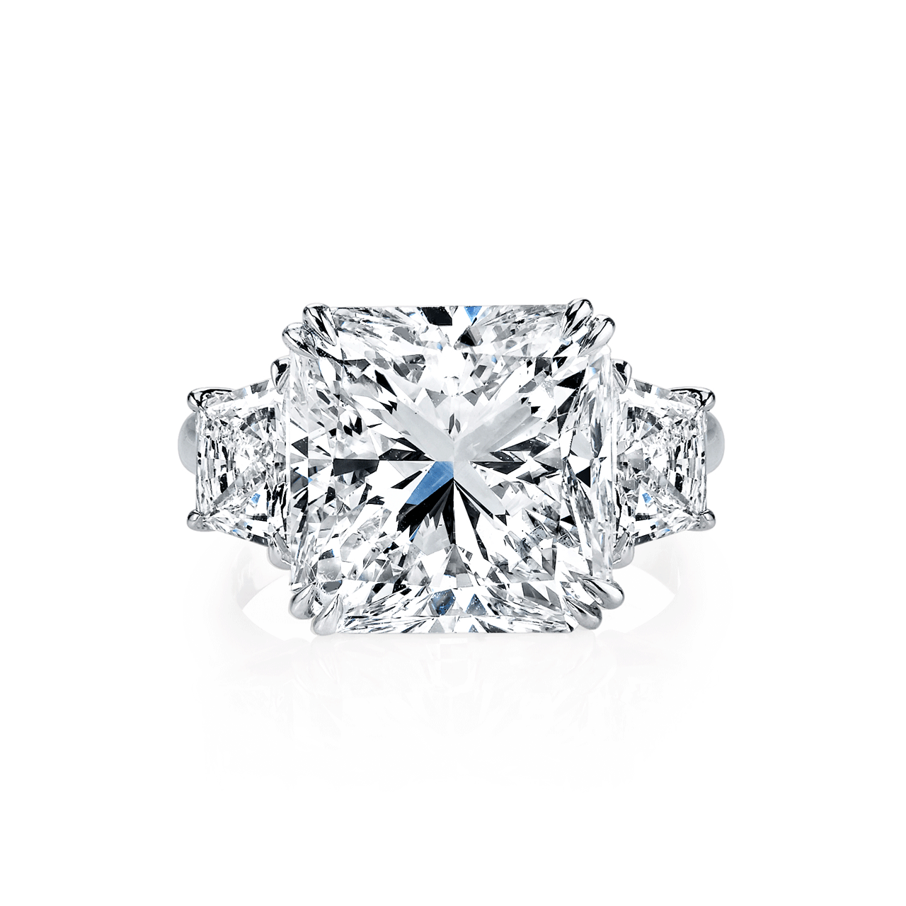 Private Reserve Platinum Three Stone Diamond Ring