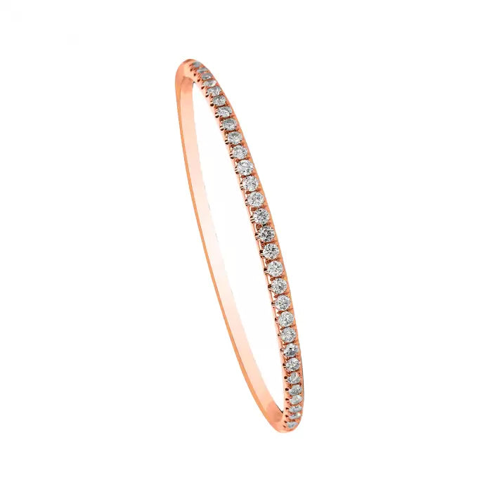 Pink gold bracelet with gemstones