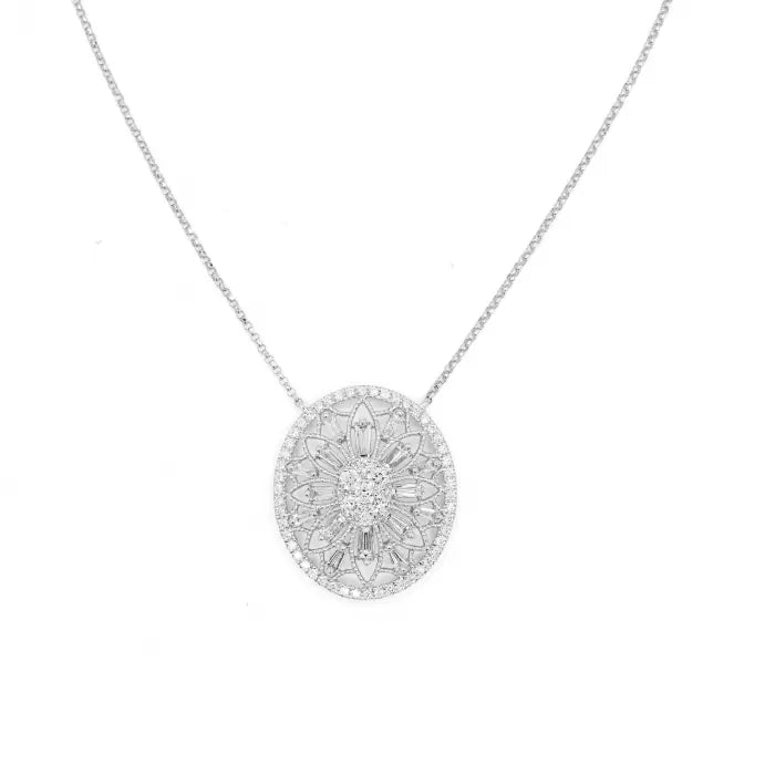 Heritage Collection 18k white gold and diamond pendant