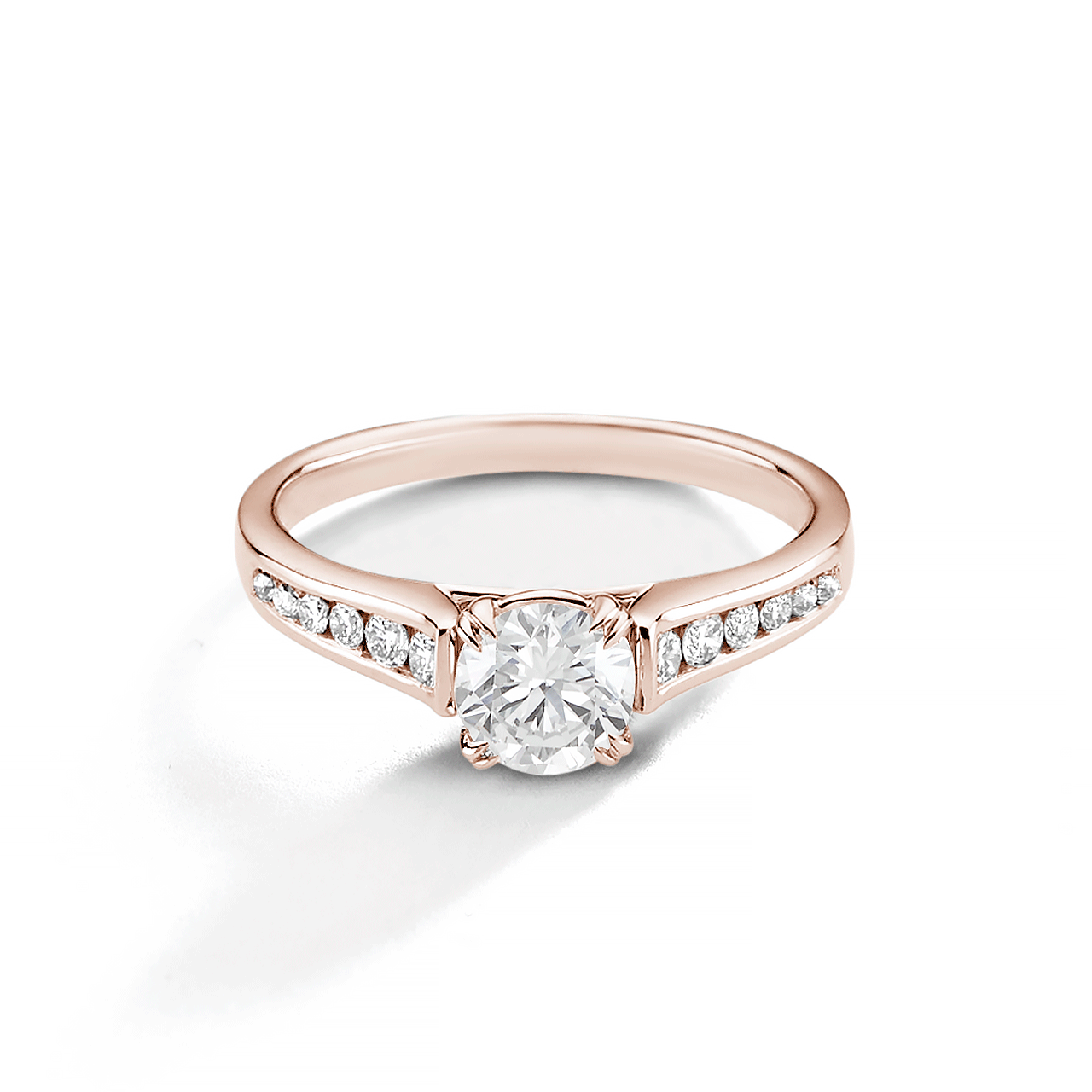 Hamilton Cherish Channel Set 18k Rose Gold and Diamond Ring