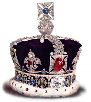 England’s Imperial State Crown with the Black Prince’s Ruby.