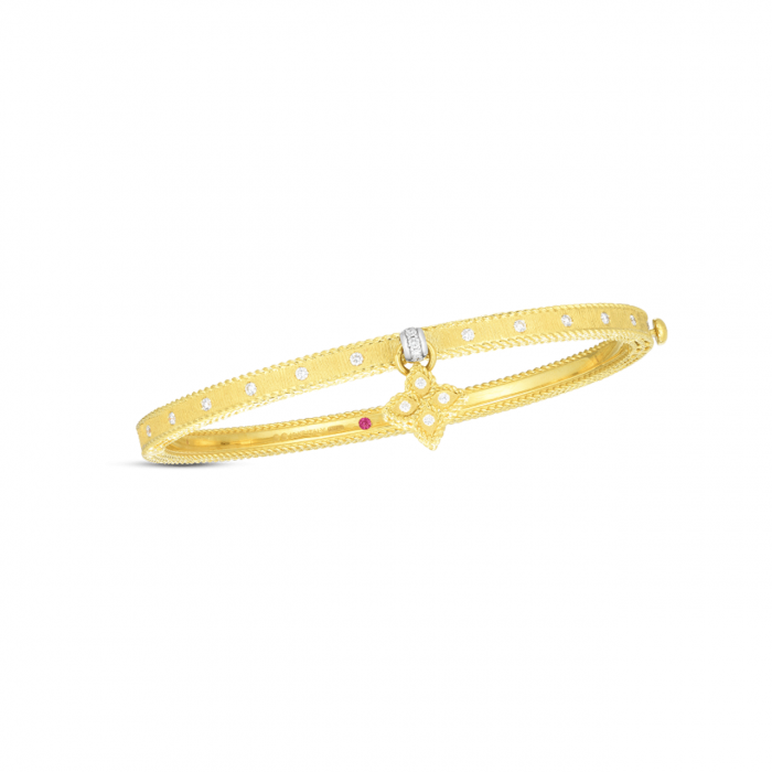 Roberto Coin Symphony Princess Flower Diamond Bangle