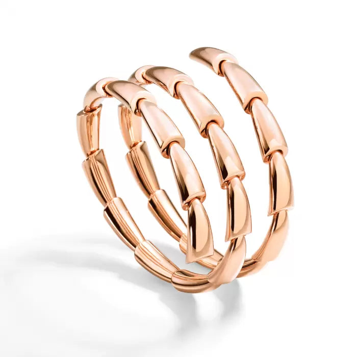 Vhernier 18k Rose Gold Calla Media Wrap Cuff Bracelet