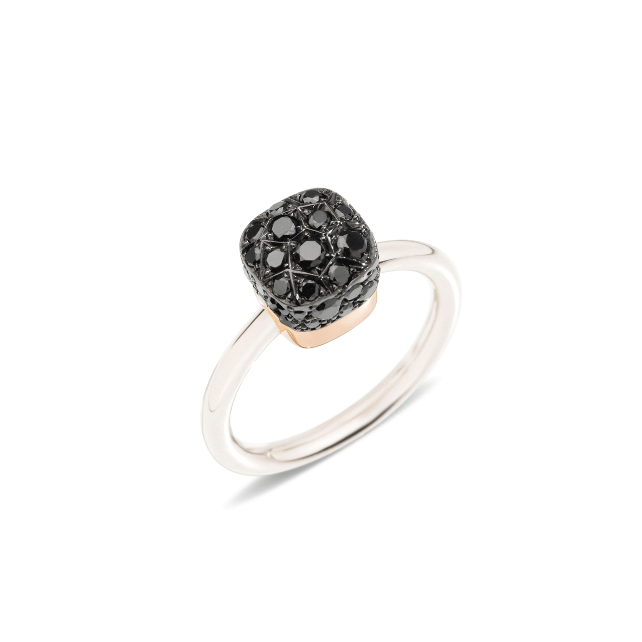 Pomellato Nudo 18K Gold and Black Diamond Ring