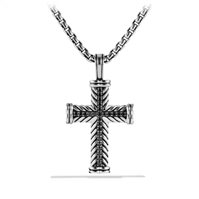 Cross Black Diamond Necklace