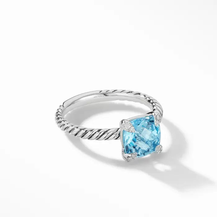 Blue topaz ring