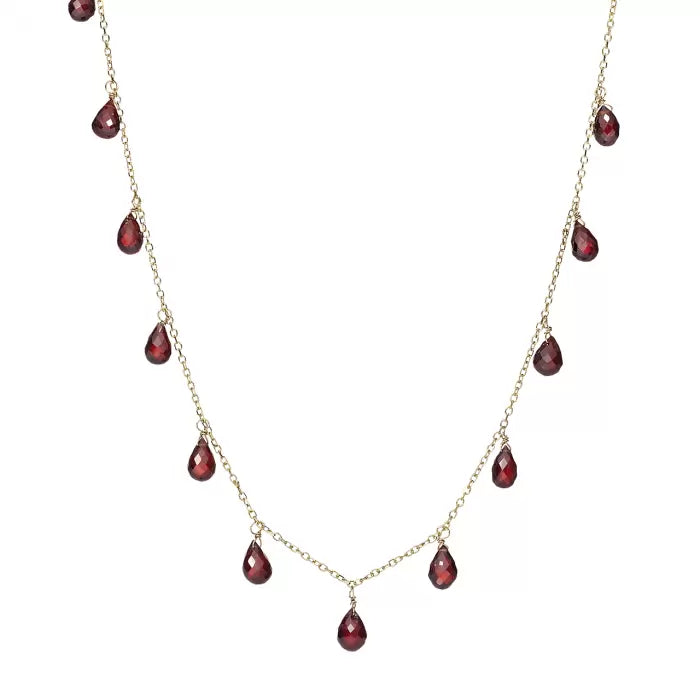 14k Garnet Necklace