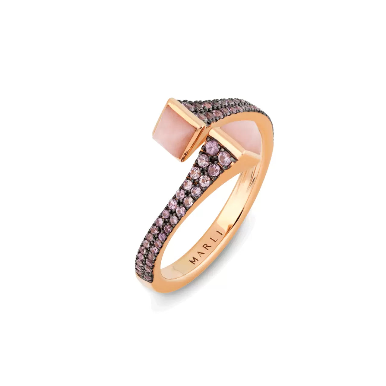 Marli Cleo 18k Gold Sapphire and Opal Ring