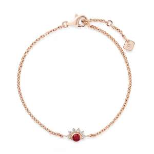 JNDGB0621 Nouvel Heritage Mystic 18k Rose Gold and Red Spinel Bracelet