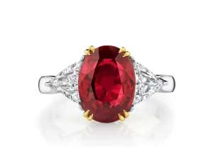 DCRRG0799 Oval Ruby Diamond Ring