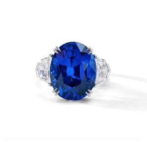 DCSRG2442 Reserve Platinum and 14.28CT Oval Sapphire Ring