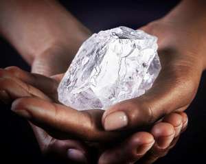 World's Largest Rough Diamond in someone's hands