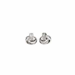 CLASSIC 14K GOLD DIAMOND LOVE KNOT EARRINGS