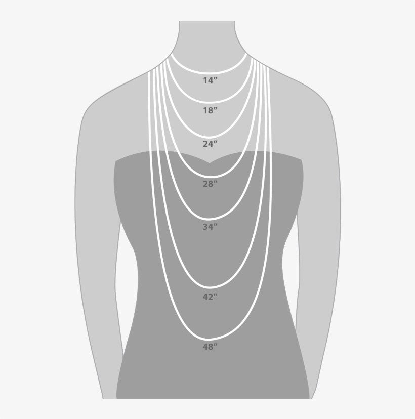 graphic showing different necklace lengths