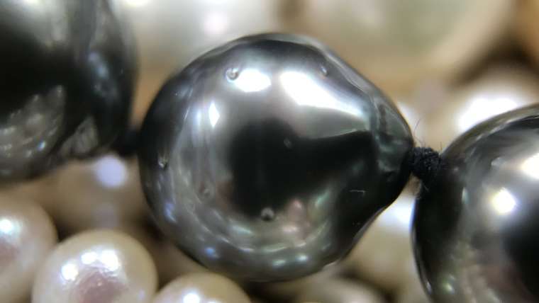 Closeup of pearls